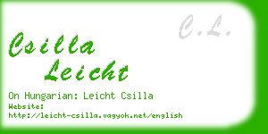 csilla leicht business card